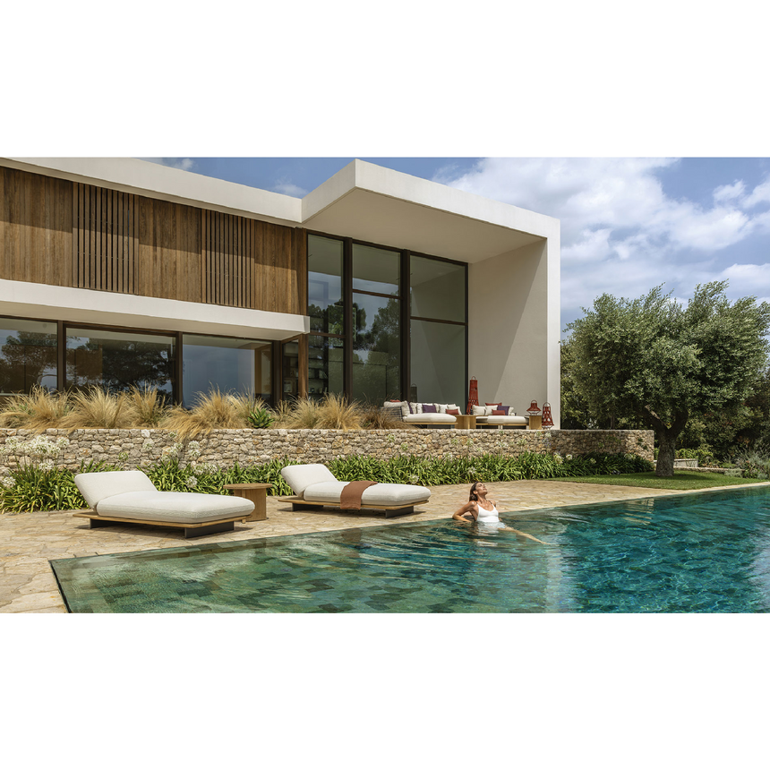 Wooden Base Sun Lounger | Talenti Venice | Italianfurniture.com