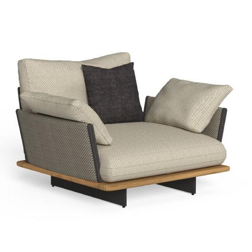 Wooden Base Outdoor Armchair | Talenti Venice