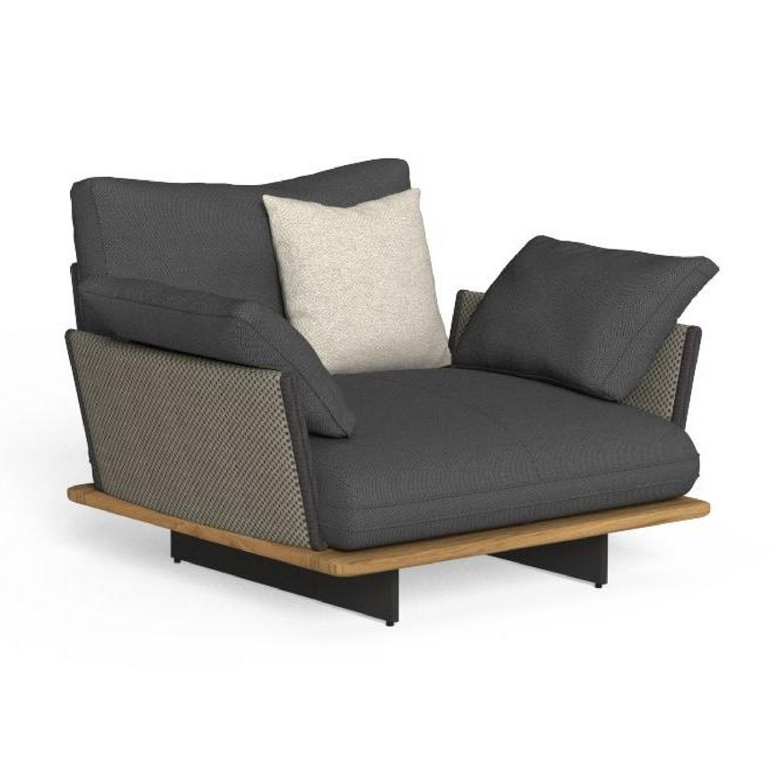 Wooden Base Outdoor Armchair | Talenti Venice | Italianfurniture.com