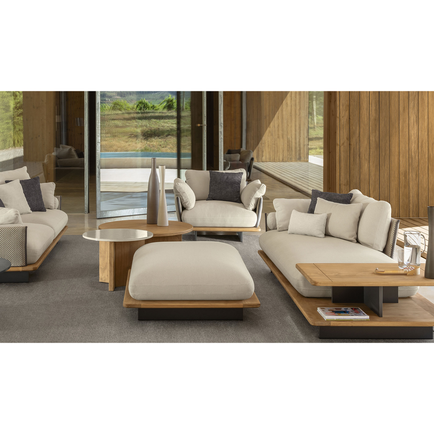 Wooden Base Outdoor Armchair | Talenti Venice | Italianfurniture.com