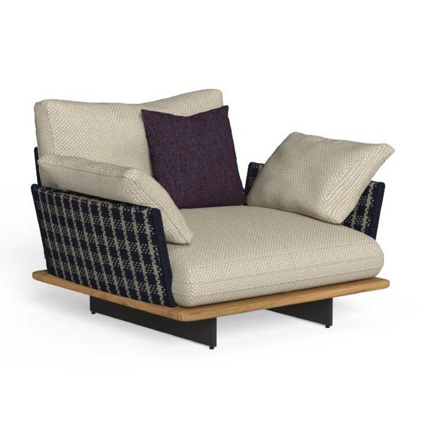 Wooden Base Outdoor Armchair | Talenti Venice | Italianfurniture.com