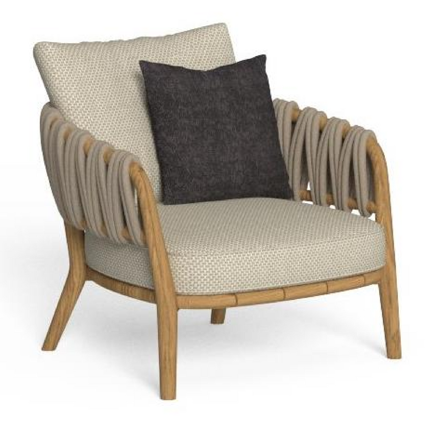 Braided Rope Outdoor Lounge Armchair | Talenti Venice | Italianfurniture.com