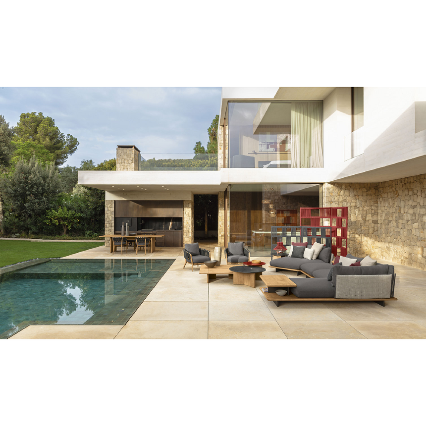 Braided Rope Outdoor Lounge Armchair | Talenti Venice | Italianfurniture.com