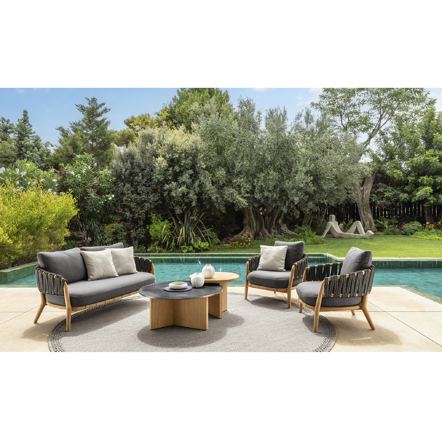 Braided Rope Outdoor Lounge Armchair | Talenti Venice | Italianfurniture.com