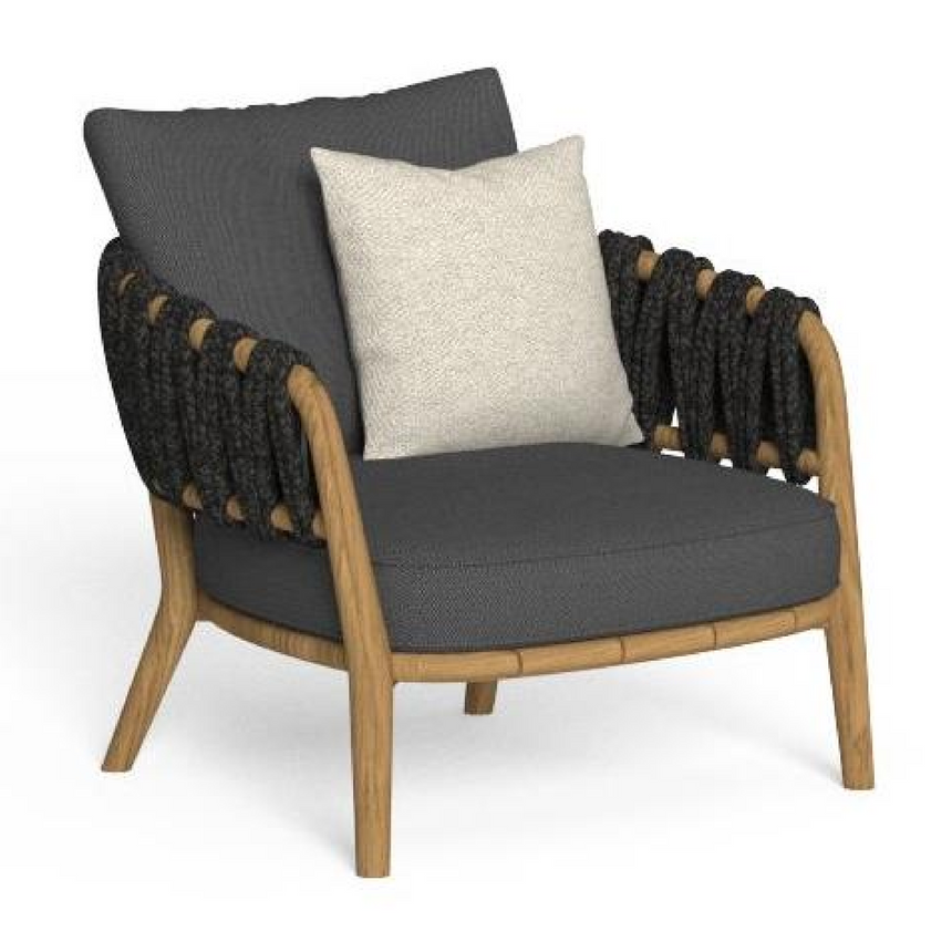 Braided Rope Outdoor Lounge Armchair | Talenti Venice | Italianfurniture.com