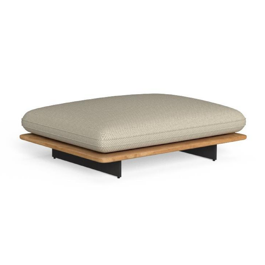 Wooden Base Outdoor Ottoman | Talenti Venice | Italianfurniture.com