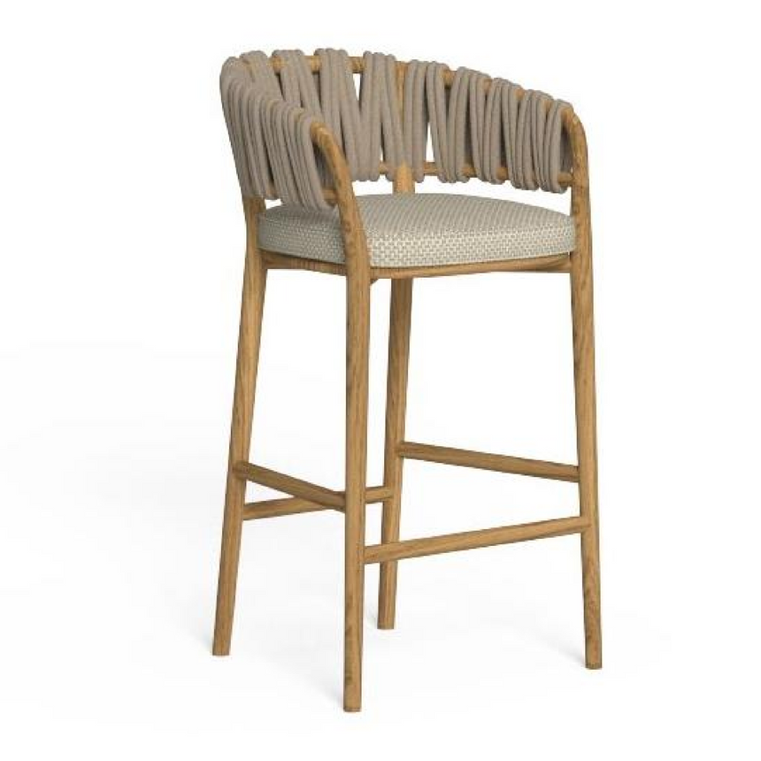 Braided Rope Outdoor Bar Stool | Talenti Venice | Italianfurniture.com