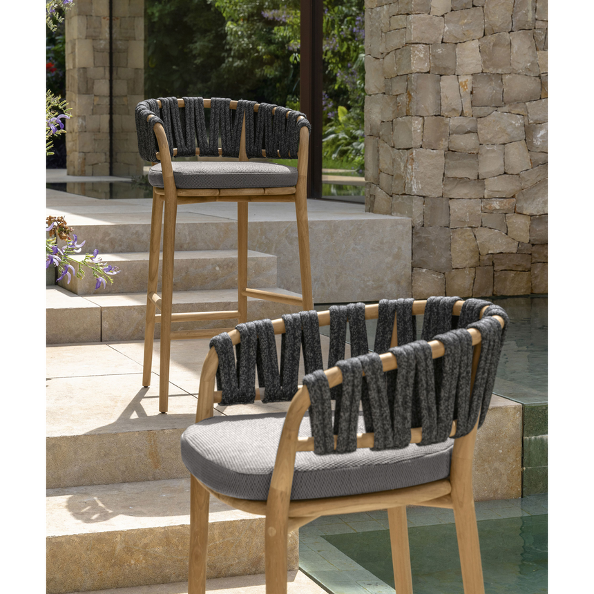 Braided Rope Outdoor Bar Stool | Talenti Venice | Italianfurniture.com