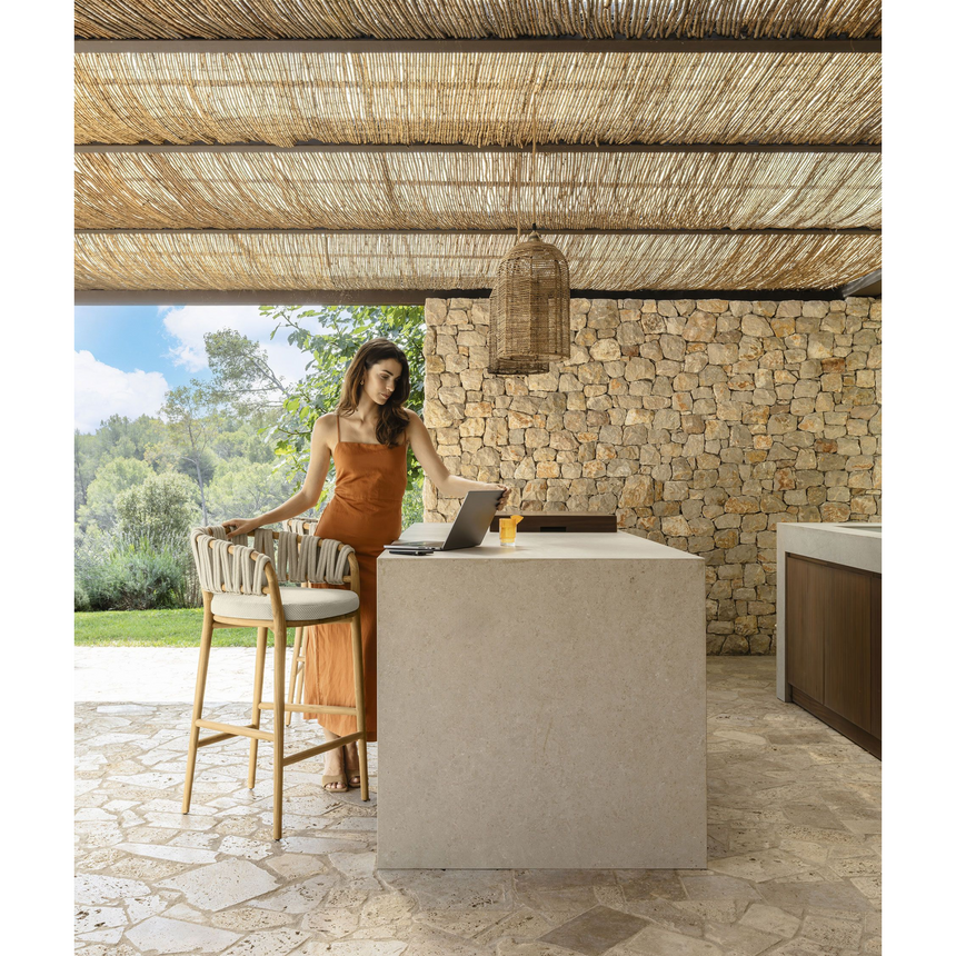 Braided Rope Outdoor Bar Stool | Talenti Venice | Italianfurniture.com