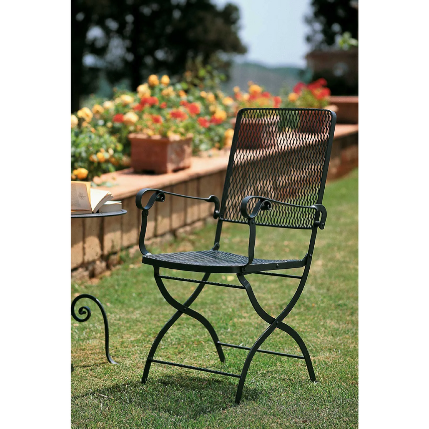 Iron Outdoor Folding Chair S | Unopiu Aurora | Italianfurniture.com