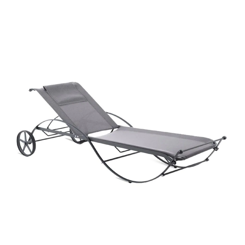 Brown Fabric Sun Lounger | Unopiu Aurora | Italianfurniture.com