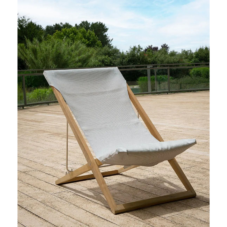 Teak Foldable Outdoor Deck Chair | Unopiu Cosette | Italianfurniture.com