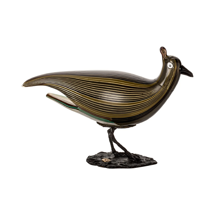 Multicolored Animal Sculpture | Venini Pavoncella Battuta | Italianfurniture.com