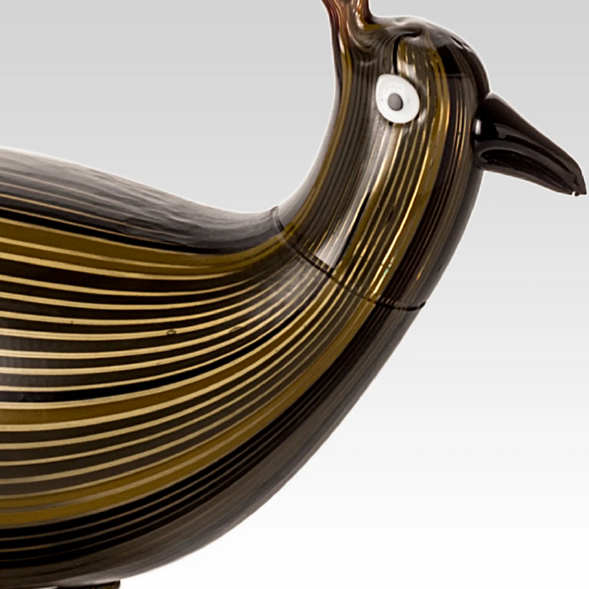 Multicolored Animal Sculpture | Venini Pavoncella Battuta | Italianfurniture.com