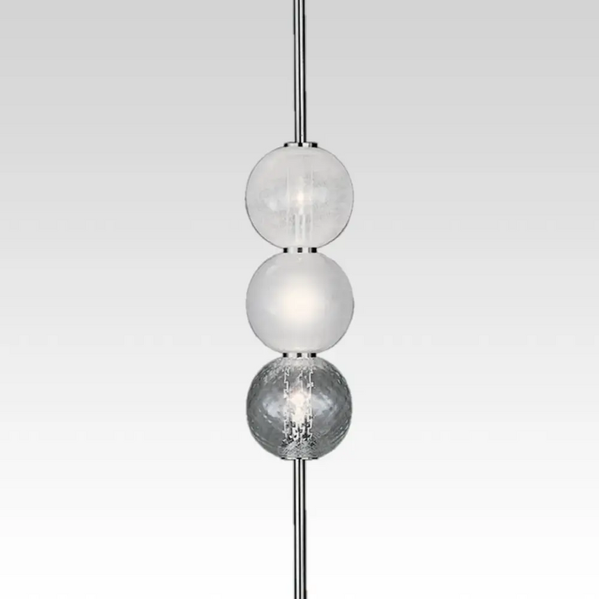 Triple Glass Spheres Pendant Lamp | Venini Abaco | Italianfurniture.com