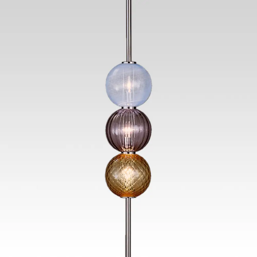 Triple Glass Spheres Pendant Lamp | Venini Abaco | Italianfurniture.com