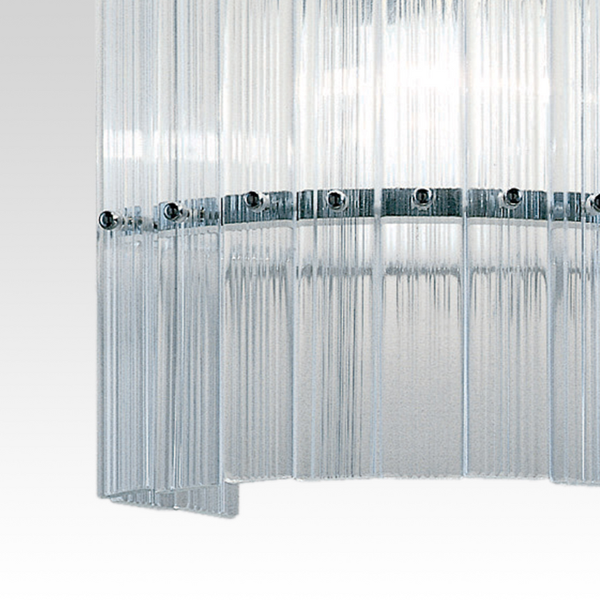 Grooved Crystal Sheets Wall Lamp | Venini Nastri | Italianfurniture.com