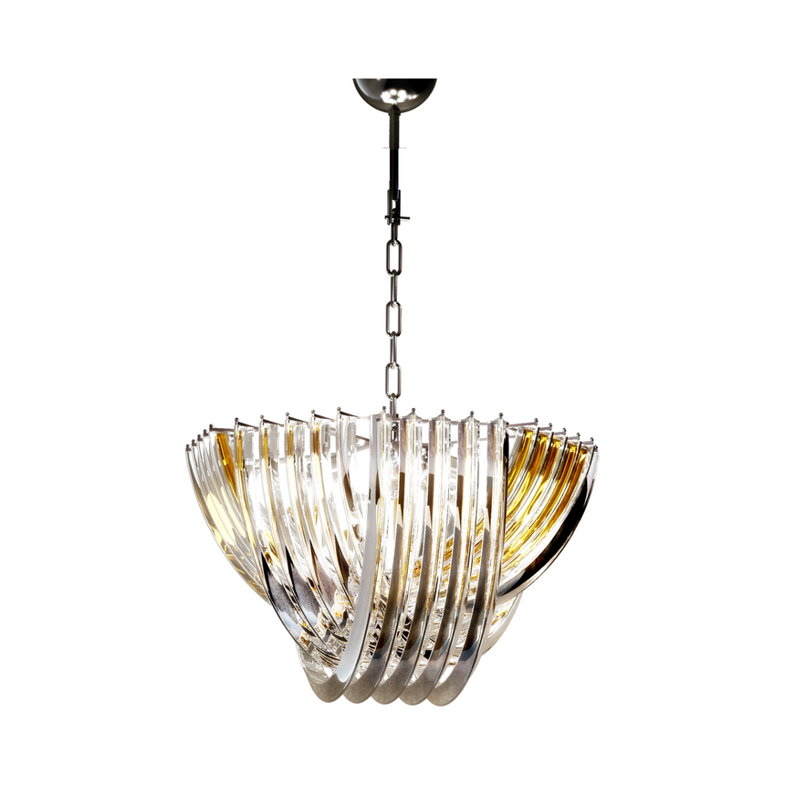 Amber Crystal Hanging Lamp | Venini Triedri | Italianfurniture.com