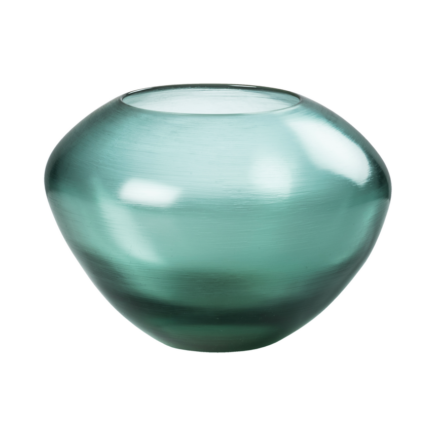 Steel Blue Engraved Glass Vase | Venini Incisi | Italianfurniture.com