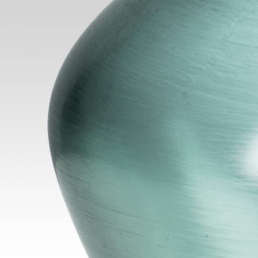 Steel Blue Engraved Glass Vase | Venini Incisi | Italianfurniture.com