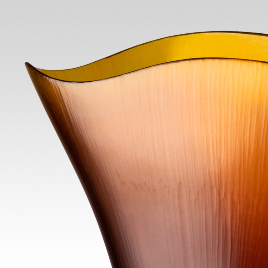 Wavy-Edged Glass Vase | Venini Battuti
