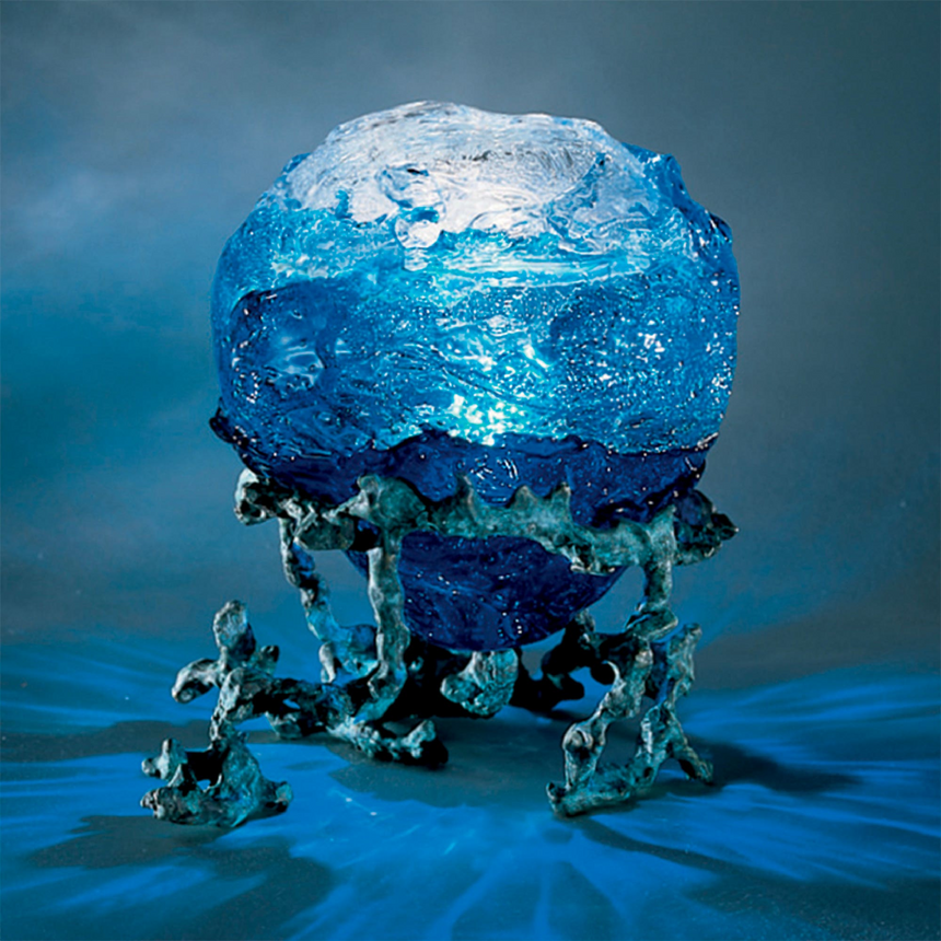 Blue Abstract Table Lamp | Venini Mappamondi | Italianfurniture.com