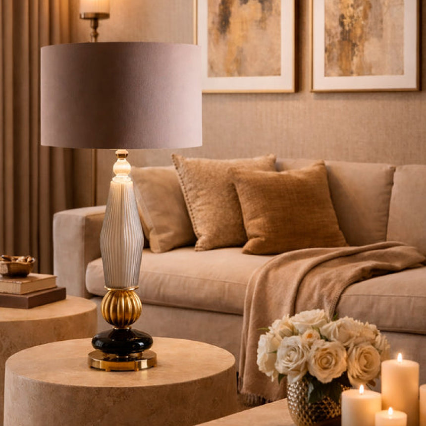 Black & Gold Table Lamp | Villari Cary