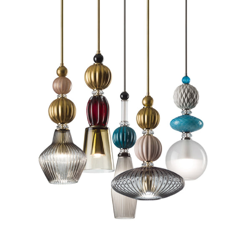 Stacked Multicolored Glass Chandelier | Villari Divas