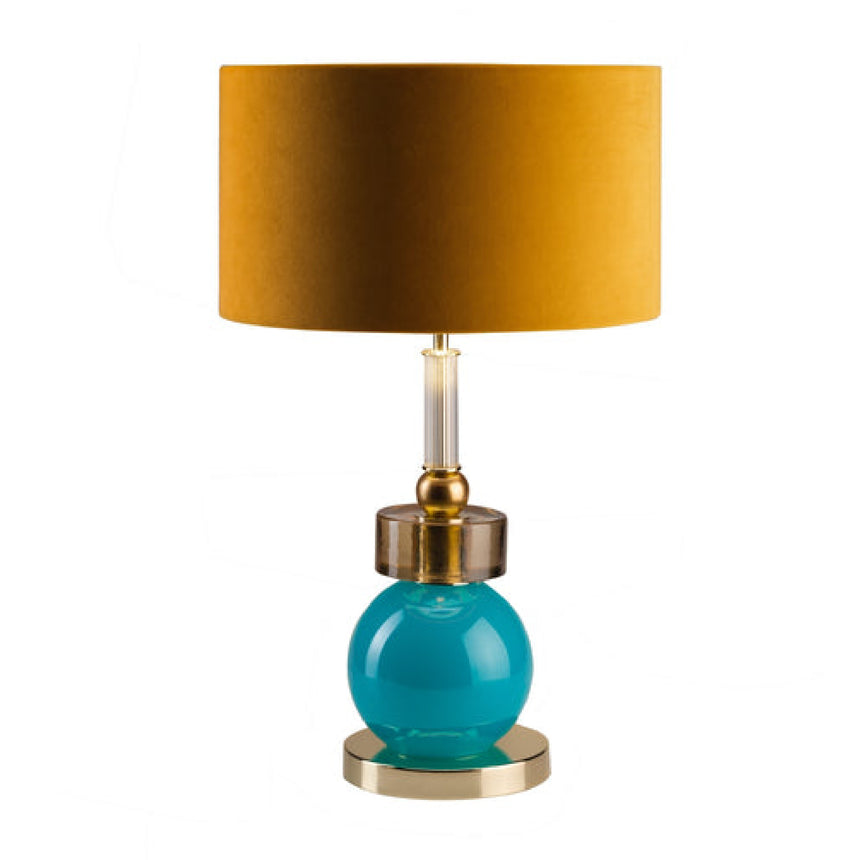 Blue Sphere Accent Table Lamp | Villari Lolite Etienne