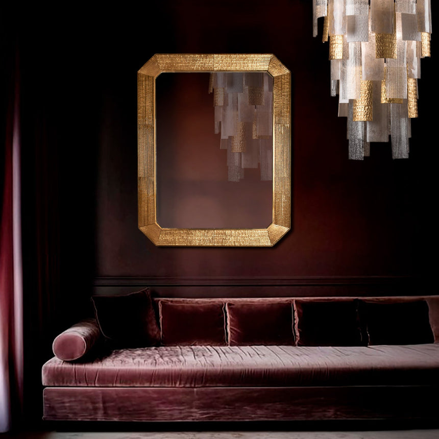 Gold Framed Mirror | Villari Boston