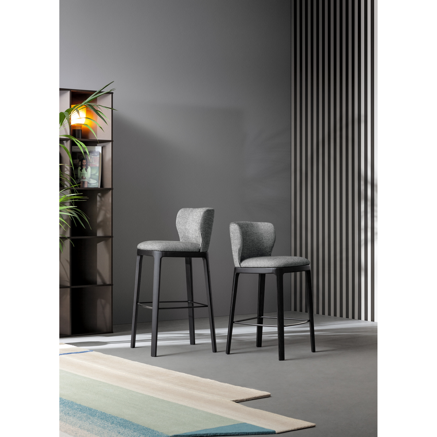 Curved Fabric Bar Stool | Bonaldo Joy | Italianfurniture.com