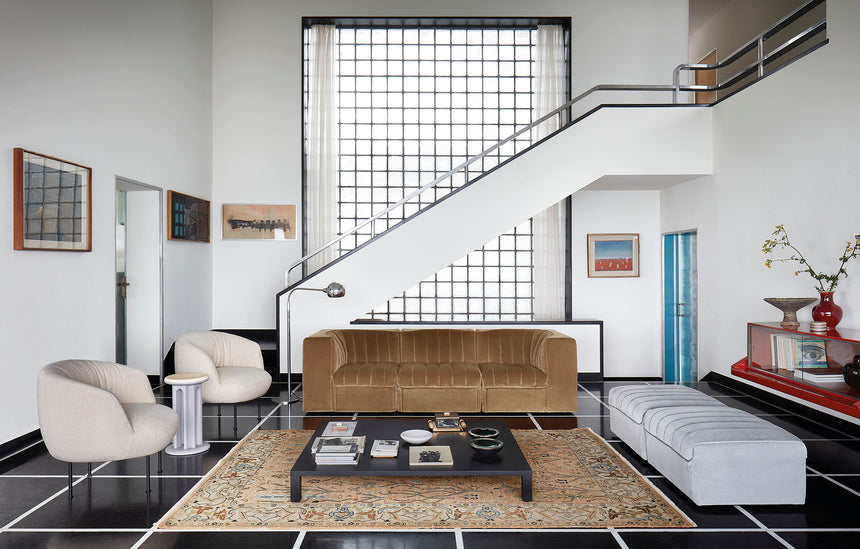 Square Upholstered Pouf | Arflex 9000