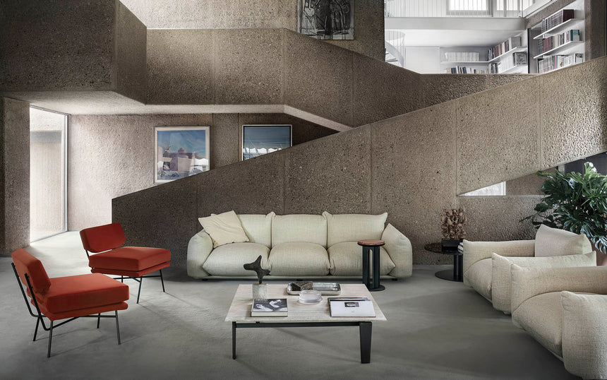 Double-Padded Modern Lounge Chair | Arflex Elettra