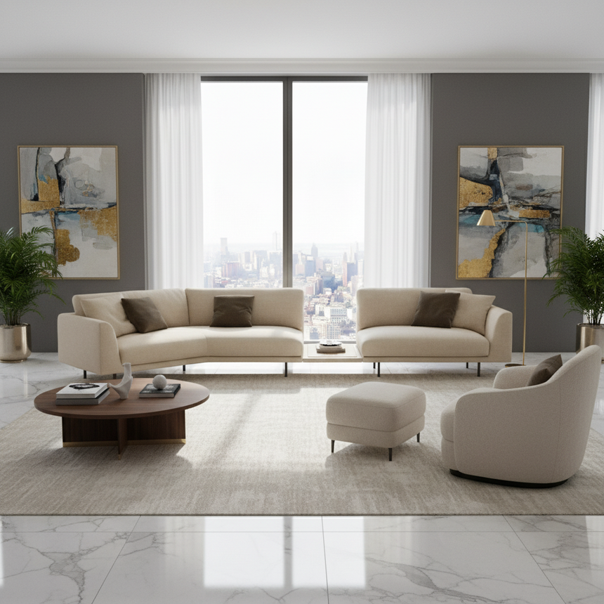 Modular Sofa With Table | Arflex Bel Air