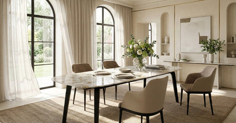 Modern Italian dining table in a bright, elegant dining room interior | Italian Furniture