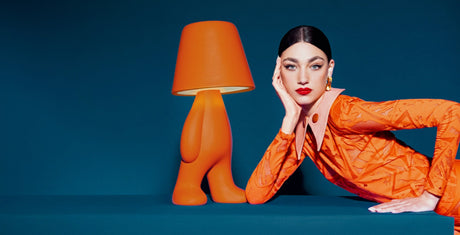 Qeeboo - orange lamp - italianfurniture.com