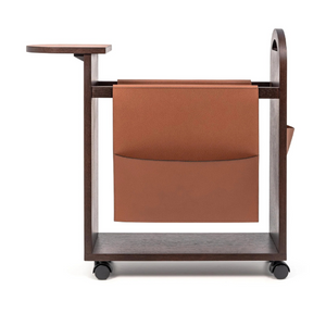 Wheeled Wooden Magazine Rack | Pinetti Tata | Italianfurniture.com