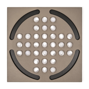 Pearl Pawns Leather Board Game | Pinetti Peg Solitaire | Italianfurniture.com