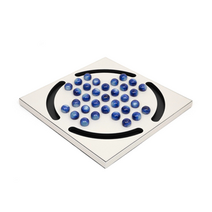 Blue Pawns Leather Game Board | Pinetti Peg Solitaire | Italianfurniture.com