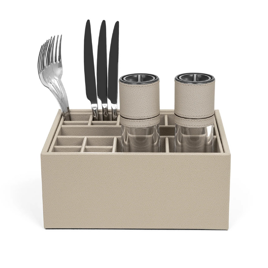 Leather Tabletop Organizer | Pinetti | Italianfurniture.com