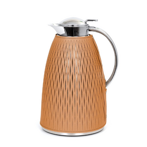 Leather Covered Glass Thermal Carafe | Pinetti Janine | Italianfurniture.com