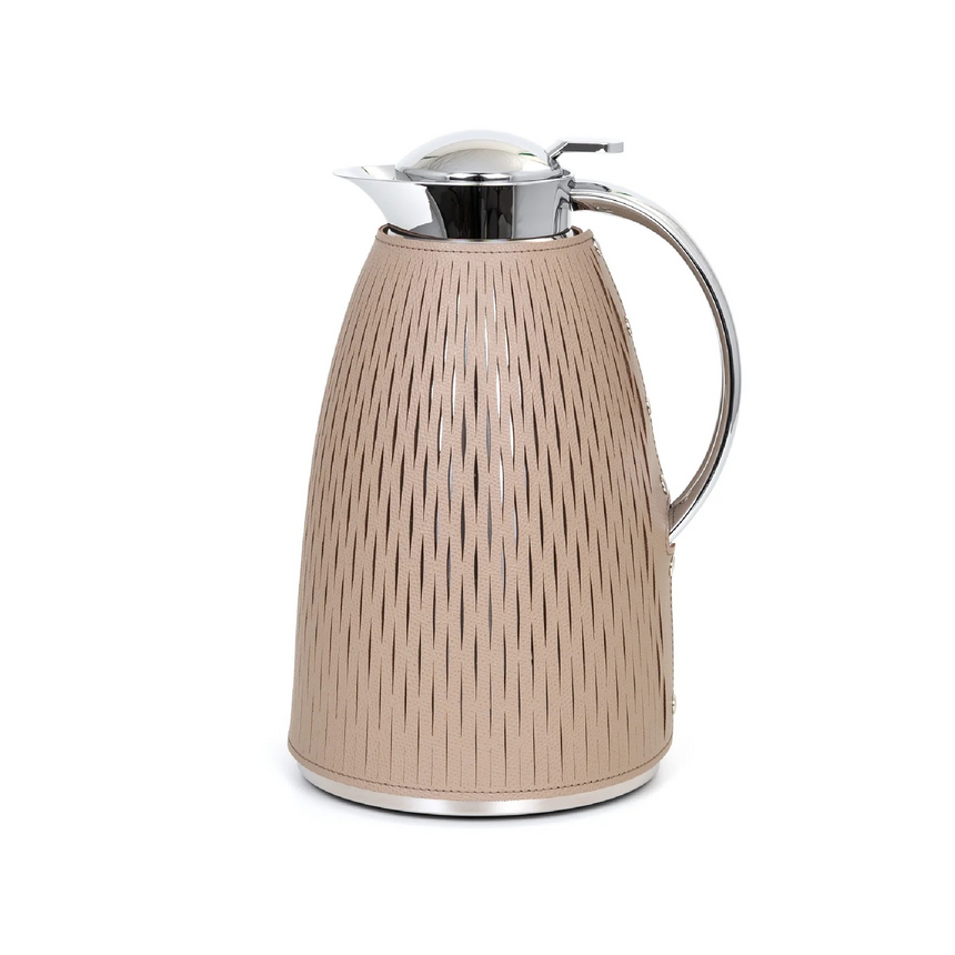 Leather Covered Glass Thermal Carafe | Pinetti Janine | Italianfurniture.com