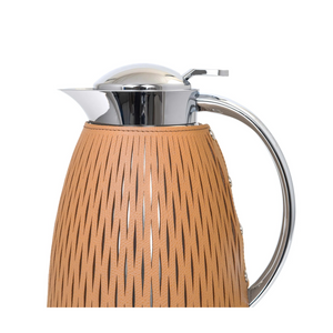 Leather Covered Glass Thermal Carafe | Pinetti Janine | Italianfurniture.com