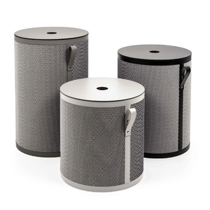 Leather Tall Round Basket | Pinetti Nadia | Italianfurniture.com