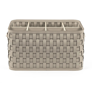 Woven Leather Shoes Basket | Pinetti Demetra | Italianfurniture.com