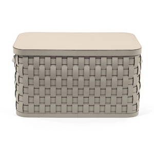 Woven Leather Shoes Basket | Pinetti Demetra | Italianfurniture.com