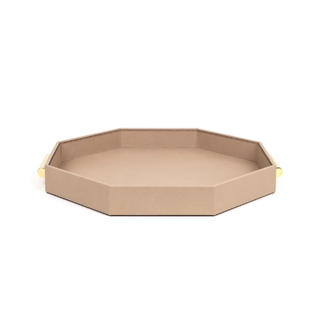 Hexagonal Leather Tray | Pinetti Grace | Italianfurniture.com
