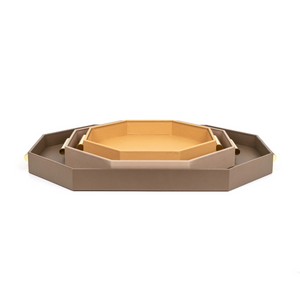 Hexagonal Leather Tray | Pinetti Grace | Italianfurniture.com