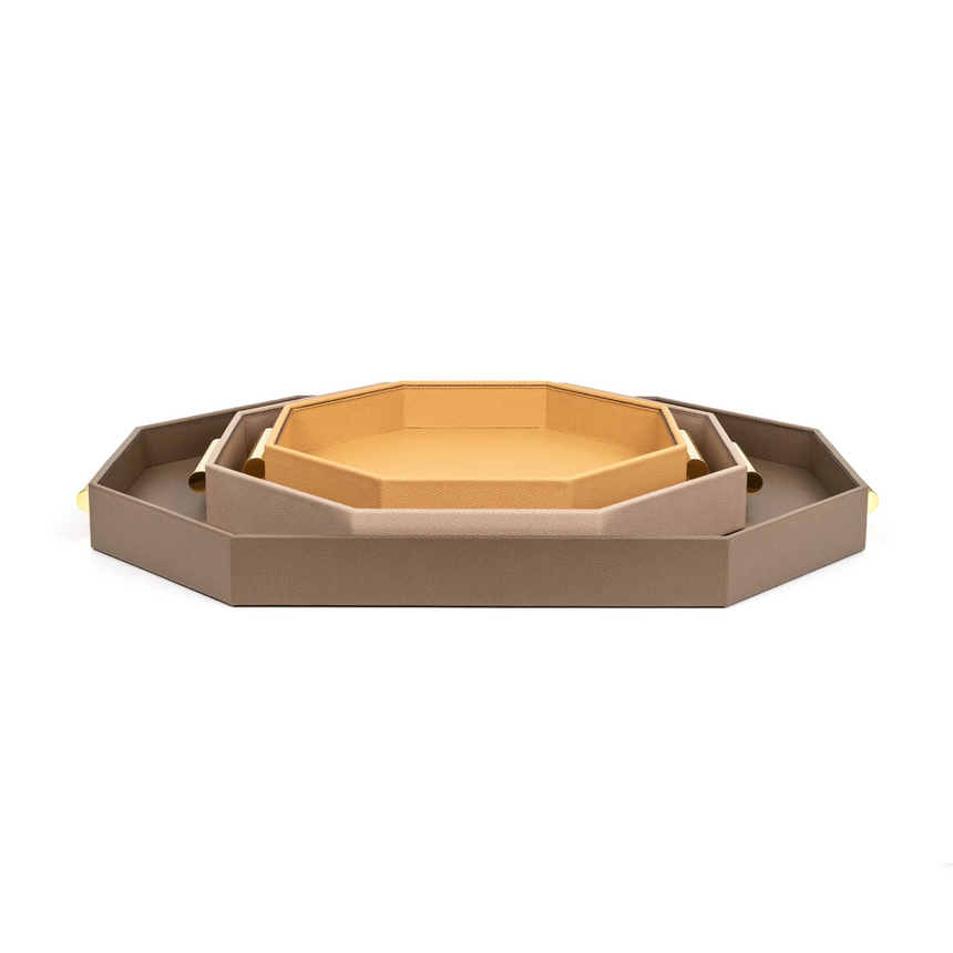 Hexagonal Leather Tray | Pinetti Grace | Italianfurniture.com