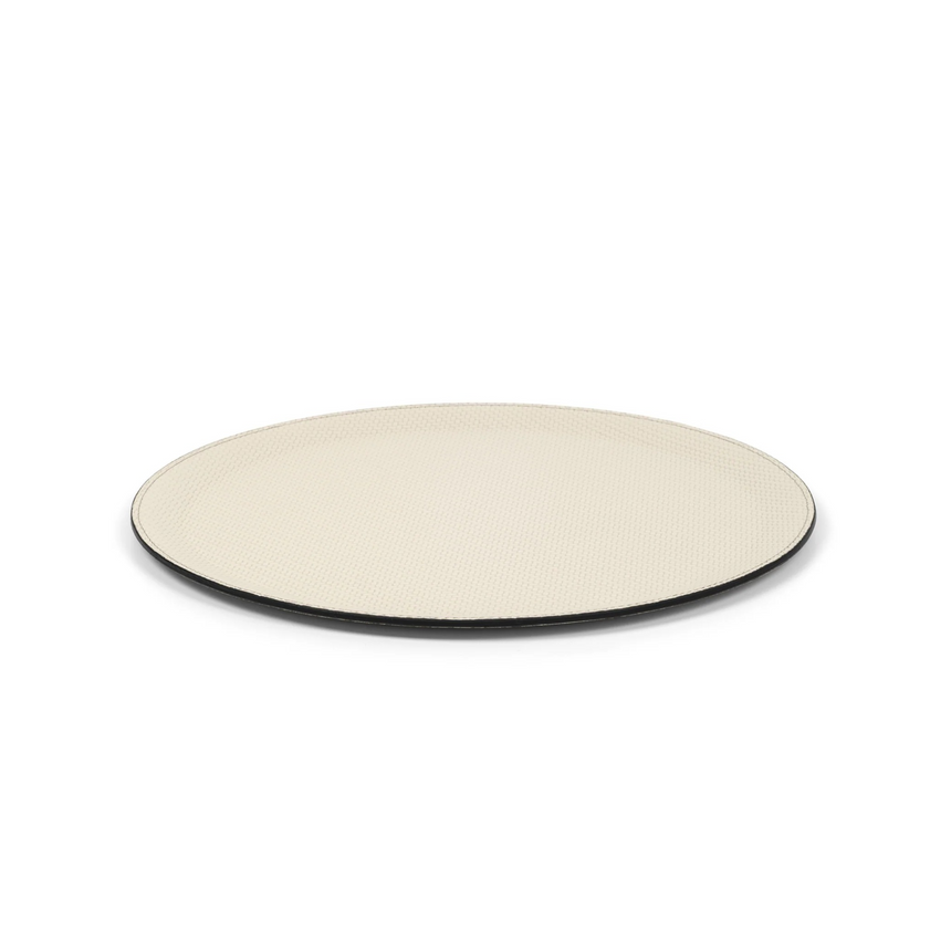 Round Calf Leather Tray | Pinetti Victor | Italianfurniture.com